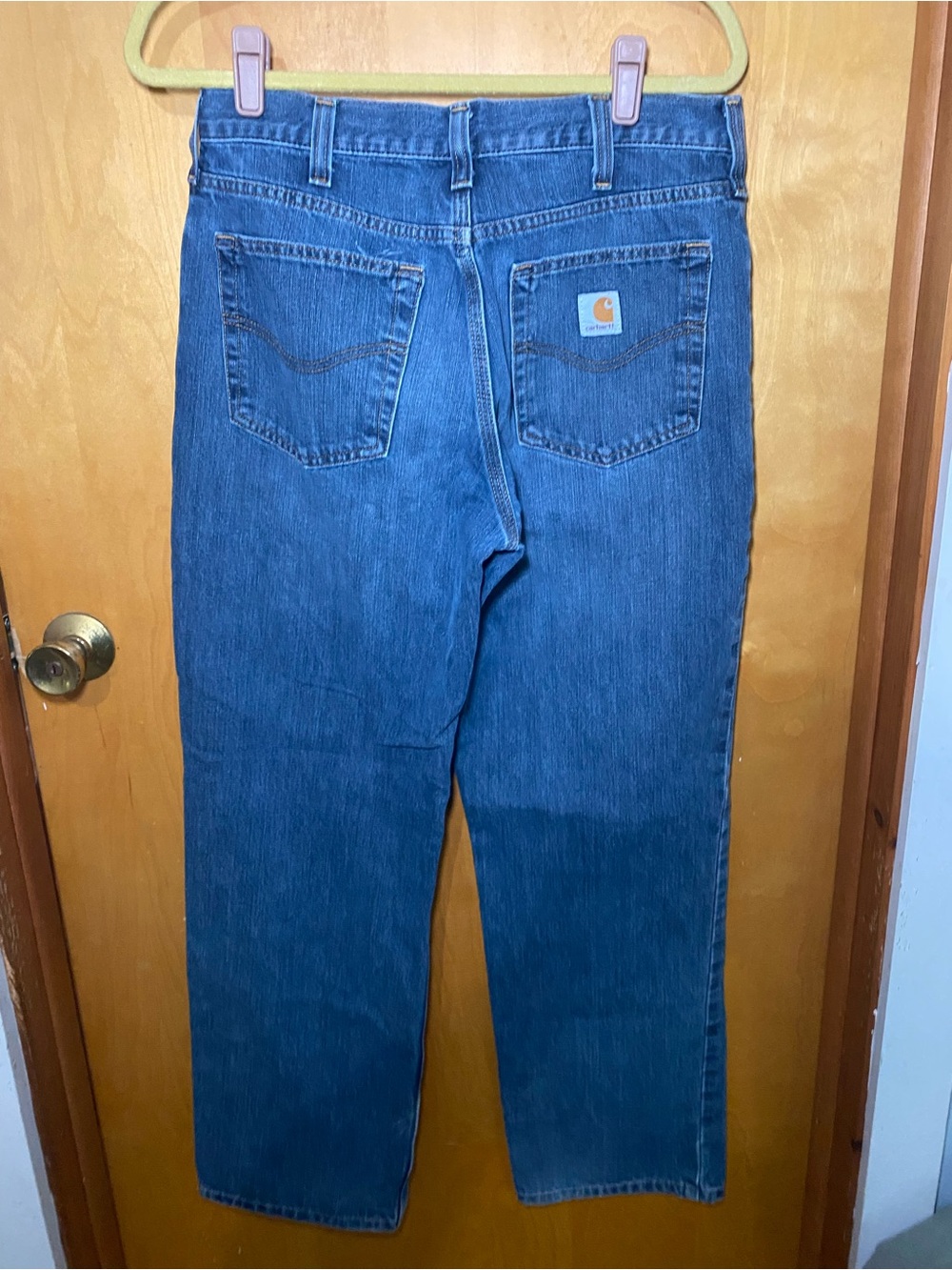 Carhartt men’s Dark Blue Straight-Leg Work Jeans